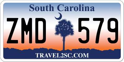 SC license plate ZMD579