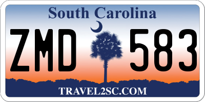 SC license plate ZMD583