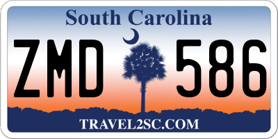 SC license plate ZMD586