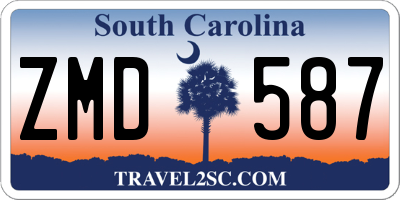 SC license plate ZMD587