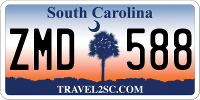 SC license plate ZMD588
