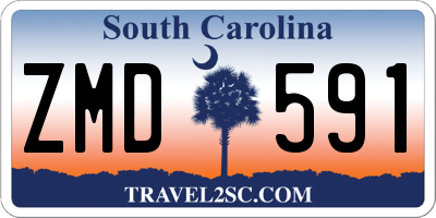 SC license plate ZMD591