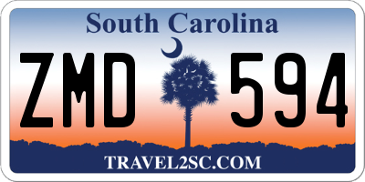 SC license plate ZMD594