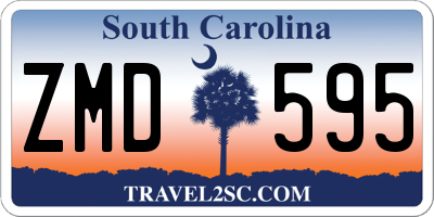SC license plate ZMD595