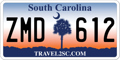SC license plate ZMD612