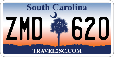 SC license plate ZMD620