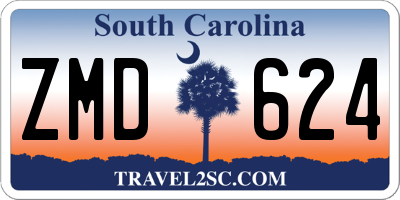 SC license plate ZMD624