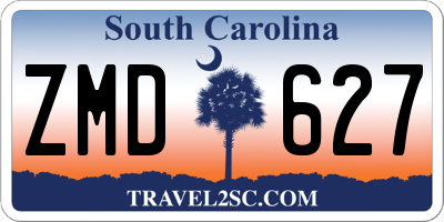 SC license plate ZMD627
