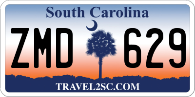 SC license plate ZMD629