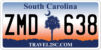SC license plate ZMD638