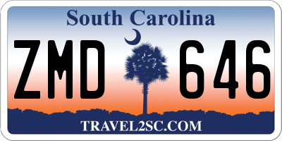 SC license plate ZMD646