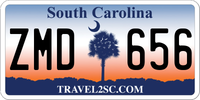 SC license plate ZMD656