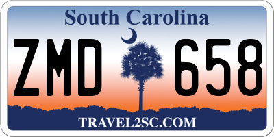 SC license plate ZMD658