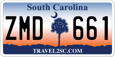 SC license plate ZMD661