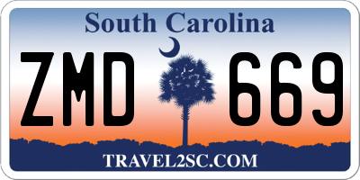 SC license plate ZMD669