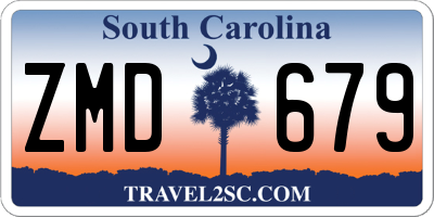 SC license plate ZMD679