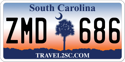 SC license plate ZMD686