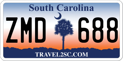 SC license plate ZMD688