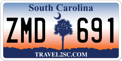 SC license plate ZMD691