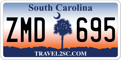 SC license plate ZMD695