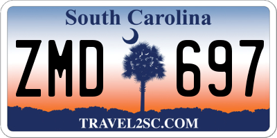 SC license plate ZMD697