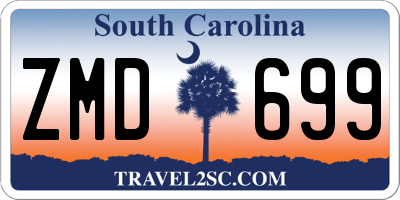 SC license plate ZMD699