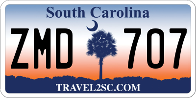 SC license plate ZMD707