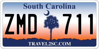 SC license plate ZMD711