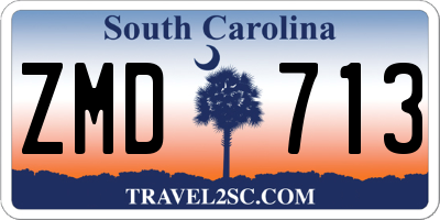SC license plate ZMD713