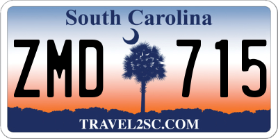 SC license plate ZMD715