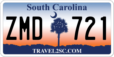 SC license plate ZMD721