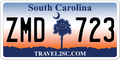 SC license plate ZMD723