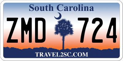 SC license plate ZMD724