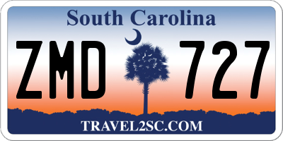 SC license plate ZMD727