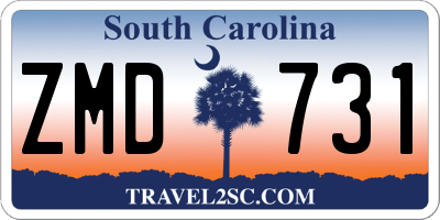 SC license plate ZMD731