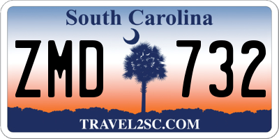 SC license plate ZMD732