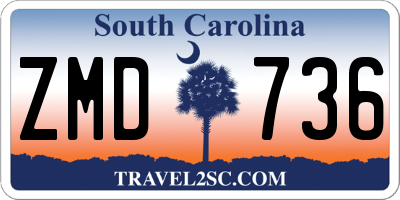 SC license plate ZMD736