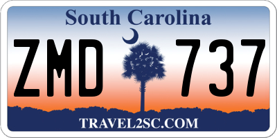 SC license plate ZMD737