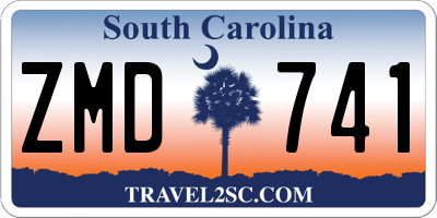 SC license plate ZMD741
