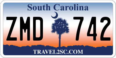 SC license plate ZMD742