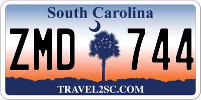 SC license plate ZMD744