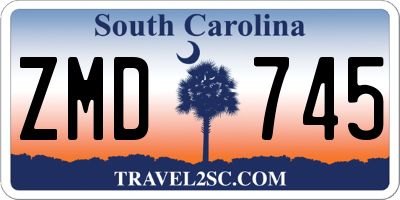SC license plate ZMD745