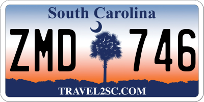 SC license plate ZMD746