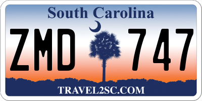 SC license plate ZMD747