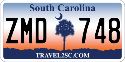 SC license plate ZMD748