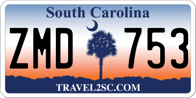 SC license plate ZMD753