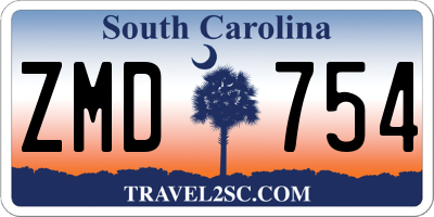 SC license plate ZMD754