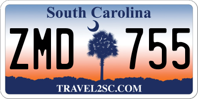 SC license plate ZMD755