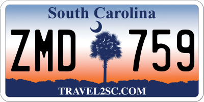 SC license plate ZMD759