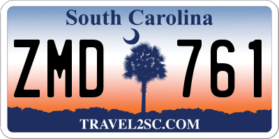 SC license plate ZMD761